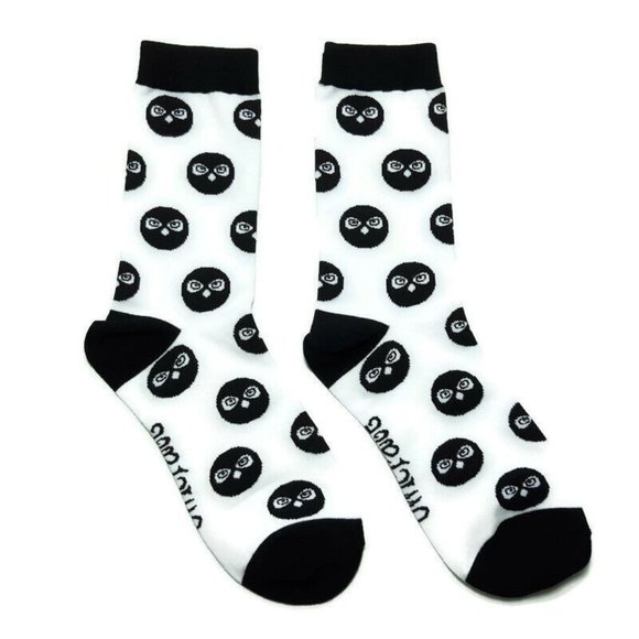 Owlcrate Accessories - Owlcrate Socks Adult Size Small Black White Owl Pattern Womens New